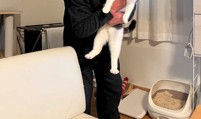 おじいちゃんの足元