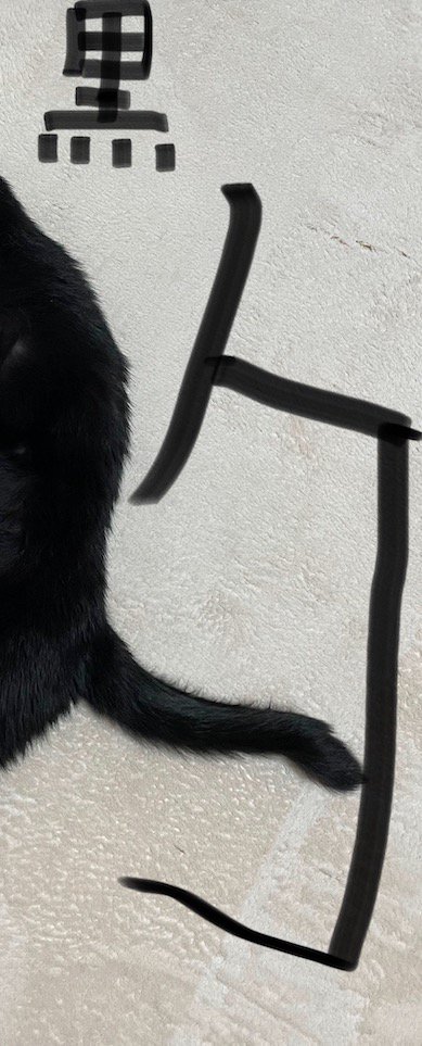 写真に書かれた手書きの『黒』と『勺』の字