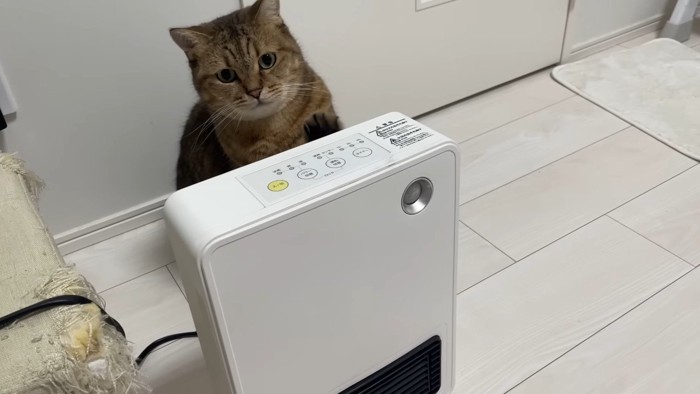 ヒーターにタッチ