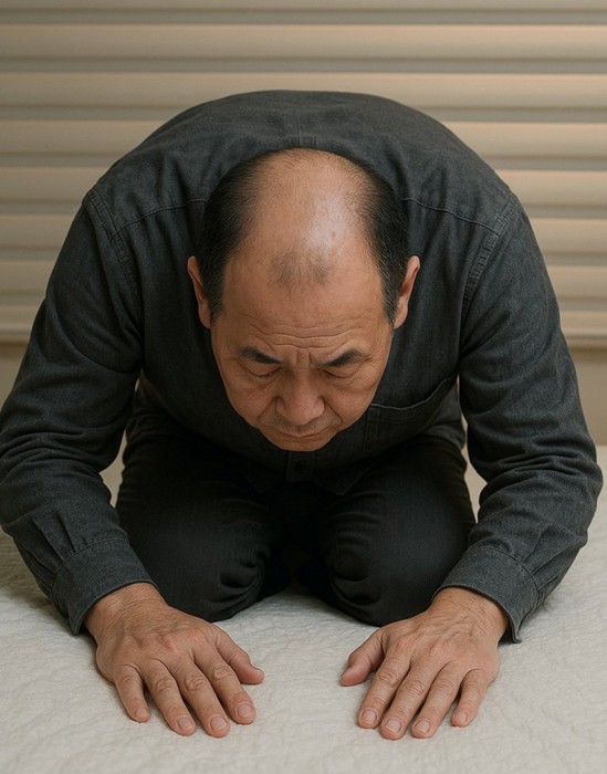 土下座する男性