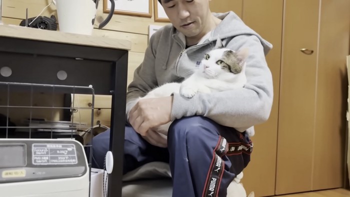 膝の上でくつろぐ猫の写真6