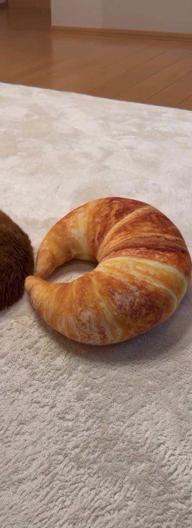 クロワッサン型のクッション