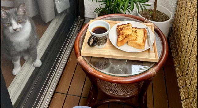 フレンチトーストとコーヒー