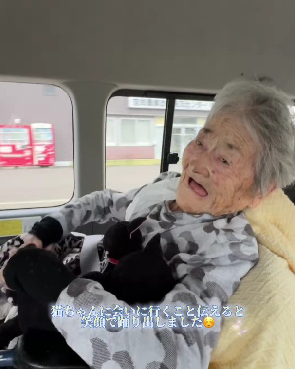 車に乗っているおばあちゃん