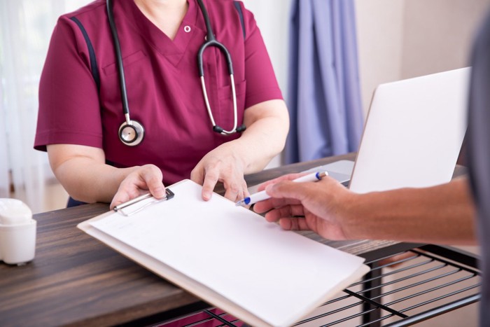 動物病院の受付