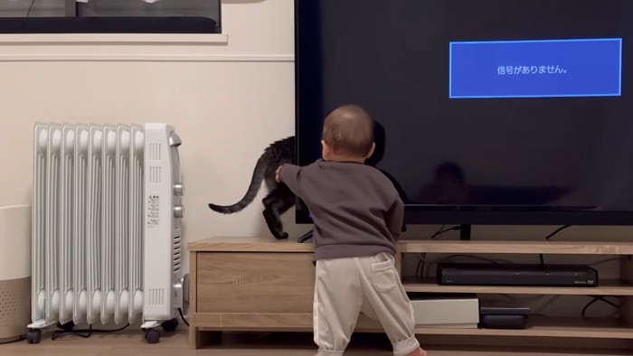 手を伸ばす赤ちゃん