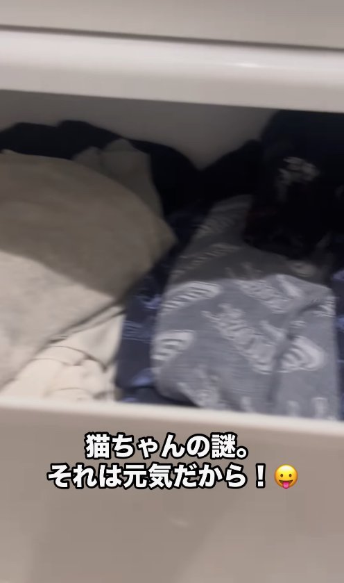 開いている引き出しの中アップ