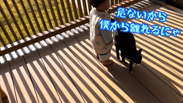 テロップ「危ないから～」