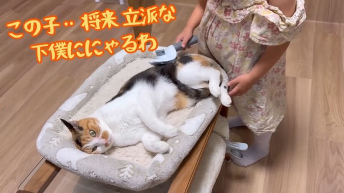 テロップ「この子..将来立派な~」