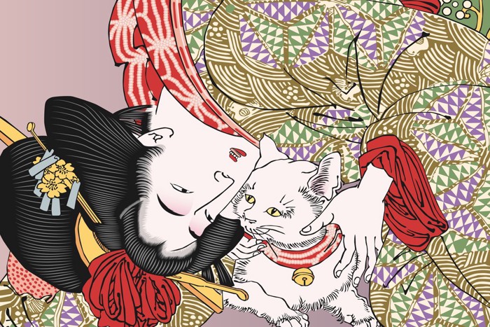 浮世絵に描かれた猫