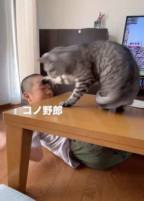 体を回転させる