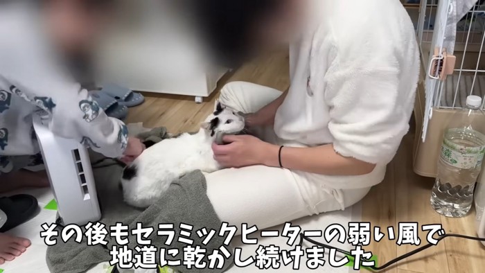 テロップ「その後もセラミックヒーターの~」