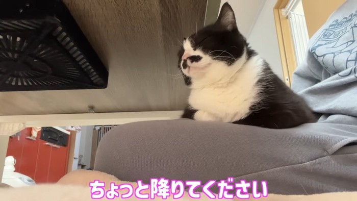 ちょっと降りてください