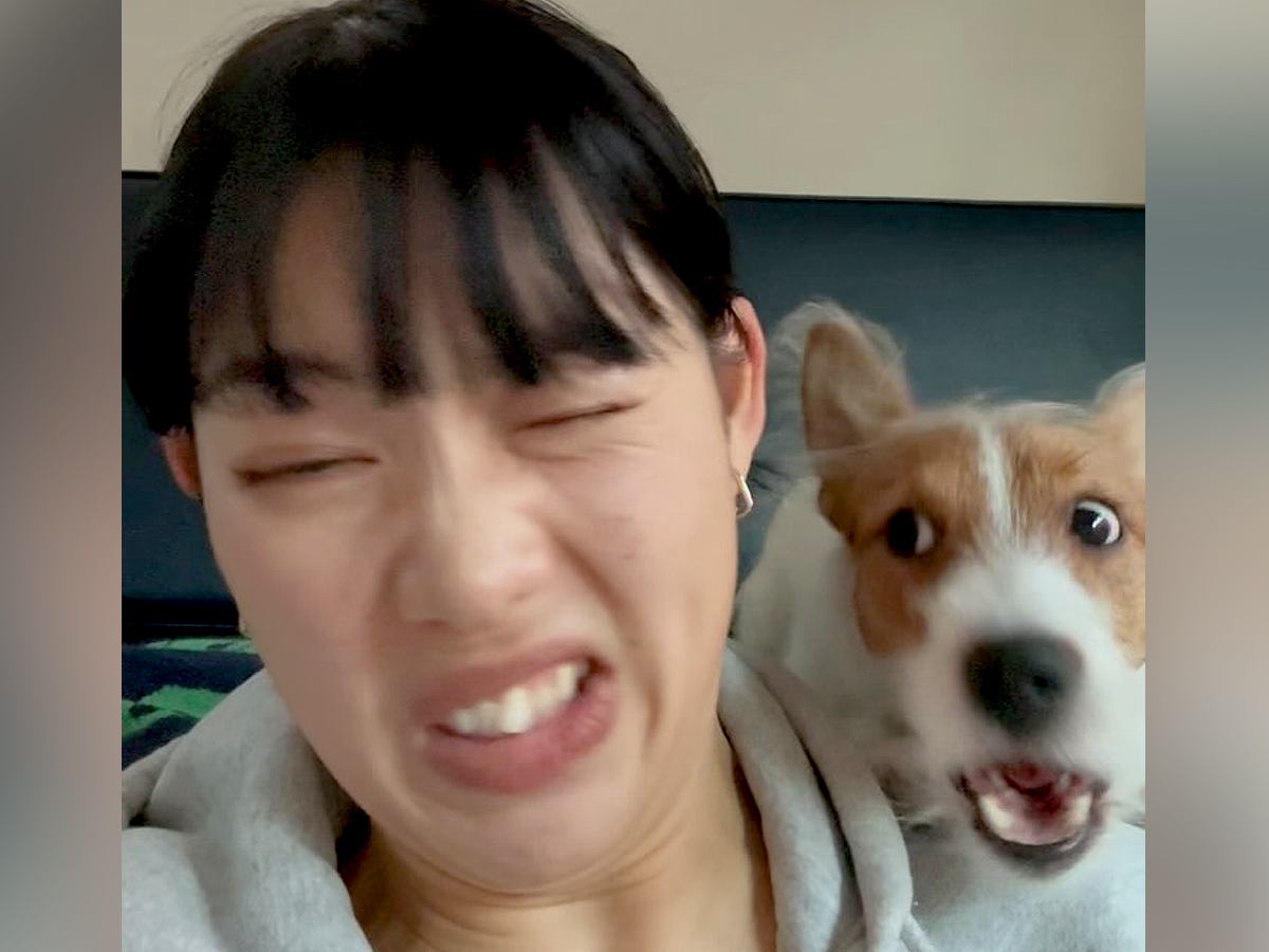 『ワンッ！！』犬の前で"犬語"を練習した結果→物凄い剣幕で…『まさかのリアクション』が57万再生「口論してて草」「可愛すぎて５周見たｗ」