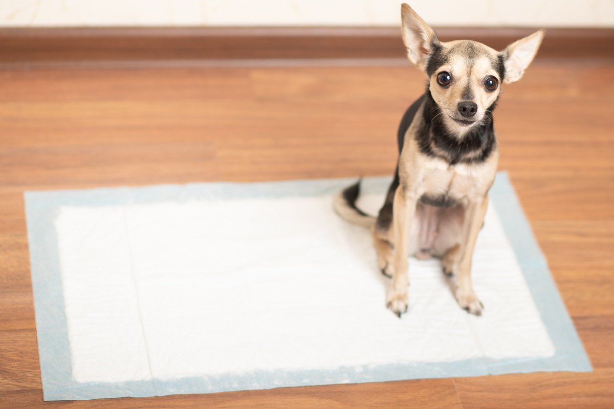 子犬のしつけで最初に教えたいトイレの場所！ポイントはトイレシートを広く敷き詰めること