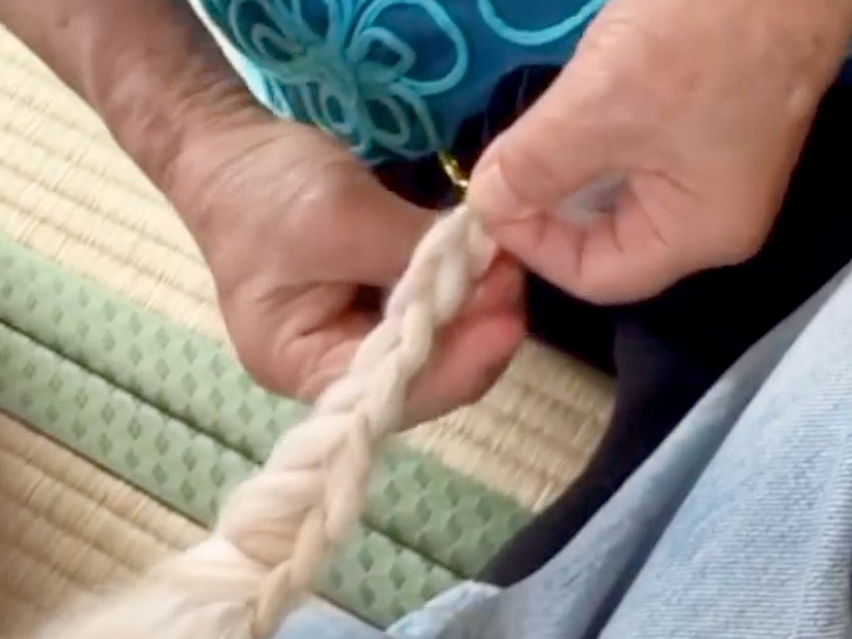 髪の毛を編むのが好きなおばあちゃん→犬のしっぽに目をつけて…まるでサソリ？微笑ましい光景に「無敵の強さ」「強そうなネーミングｗ」と反響