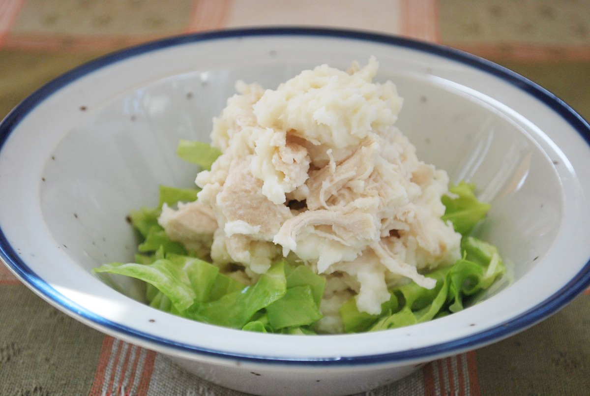 【わんちゃんごはん】春キャベツと新じゃがのポテトサラダ