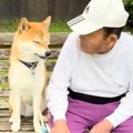 公園でおじいちゃん…