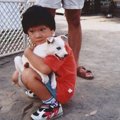 愛犬と子供の素敵な…