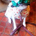 犬と散歩中、雨に降…