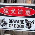 『猛犬注意の看板』…