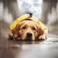 犬も雨が降ると落ち…