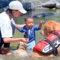 犬と赤ちゃんが『一…