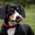 犬が他人の口をなめ…
