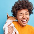 犬が人の髪を食べて…