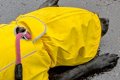 雨ガッパを着て散歩…の画像
