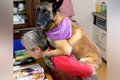 本を読んでいるおば…の画像