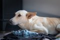 犬に向かって大声を…の画像