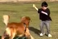 男の子と凧上げ→手が…の画像