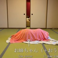 布団に隠れたお姉ちゃん