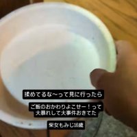 もみじちゃんの頭にハマっていた台とご飯のお皿