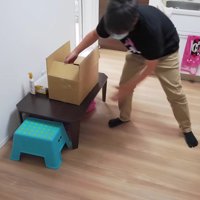 パパがサプライズ準備中