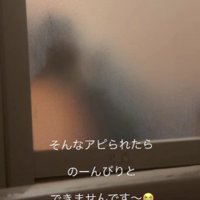 曇りガラスの向こうで…