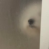 お風呂前で待つおもちくん