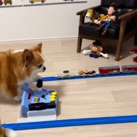 再びレバーを引くラピくん