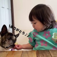 「はい、どーぞ」