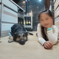 食後は仲良く並んでゴロゴロ…
