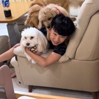 笑顔のお孫さん