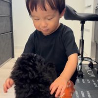 「おいで～」「わーい♪」