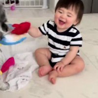 赤ちゃんも思わず笑顔に♪