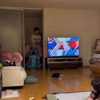 大きなぬいぐるみを見た貂ちゃん5