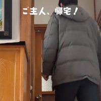 早く帰宅したパパ