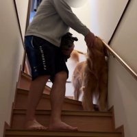 朝からパパに大甘え♡