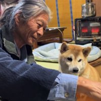犬とお父さん