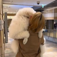 しがみつく前足も愛おしい♡