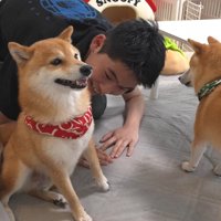 豆じろうくんは庇ってくれました♪